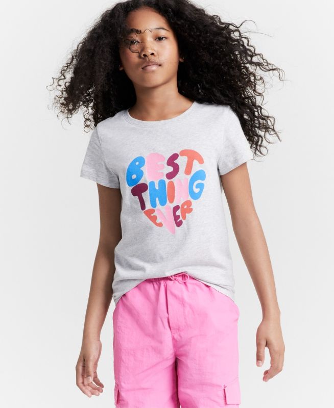 Photo 1 of Epic Threads Girls Best Thing Ever Graphic T-Shirt - Slate Hthr. Size M 10/12