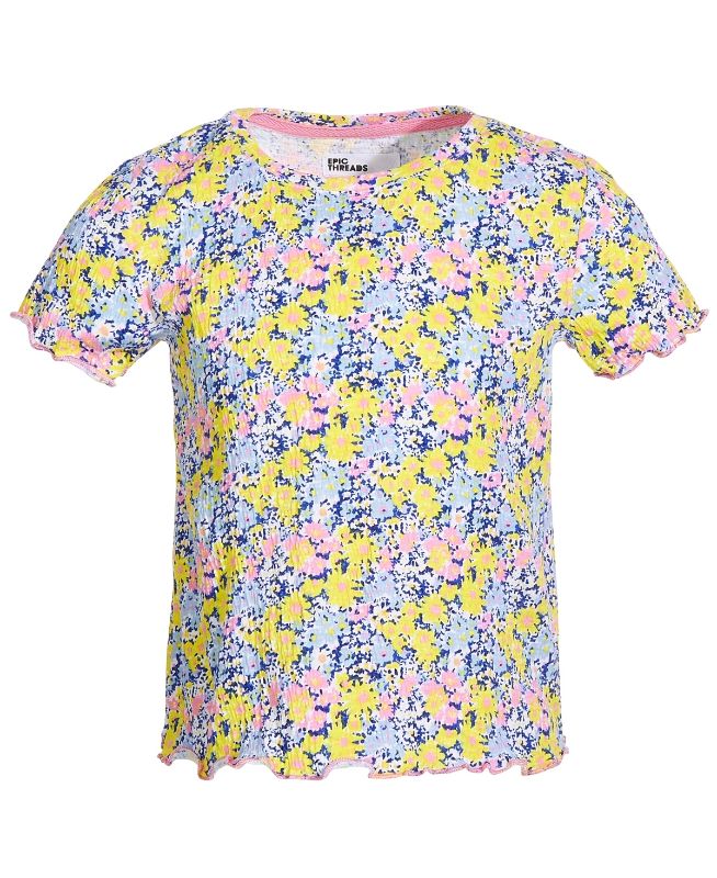 Photo 1 of Epic Threads Little Girls Field Flowers Printed T-Shirt - Size 2/2T
