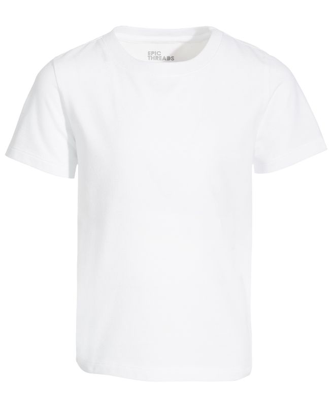 Photo 1 of Epic Threads Toddler & Little Boys Solid Core T-Shirt - Bright White - Size 6