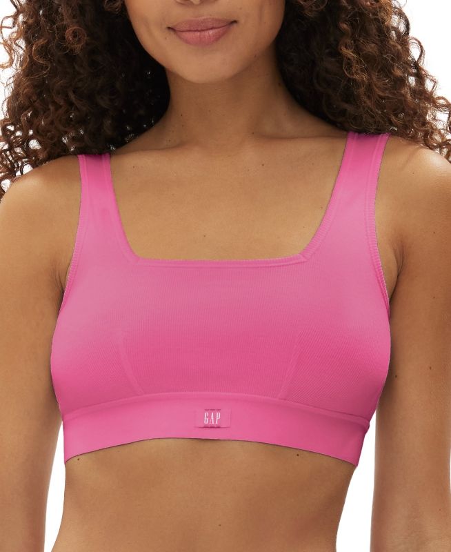 Photo 1 of Gap GapBody Logo Comfort Bralette GPW01052 - Carmine Rose - Size Medium