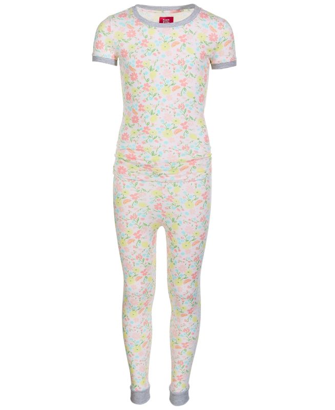 Photo 1 of Family Pajamas Little & Big Kids Snug Fit Floral Fruits Pajamas Set, Created for Macy's - Floral Fruits - Size 12