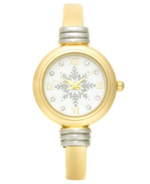 Photo 1 of Holiday Lane Women's Two-Tone Bangle Bracelet Watch 28mm - Gold
