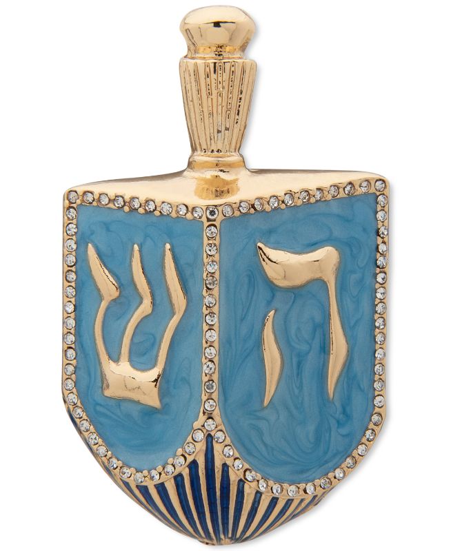 Photo 1 of Anne Klein Gold-Tone Pave Dreidel Pin