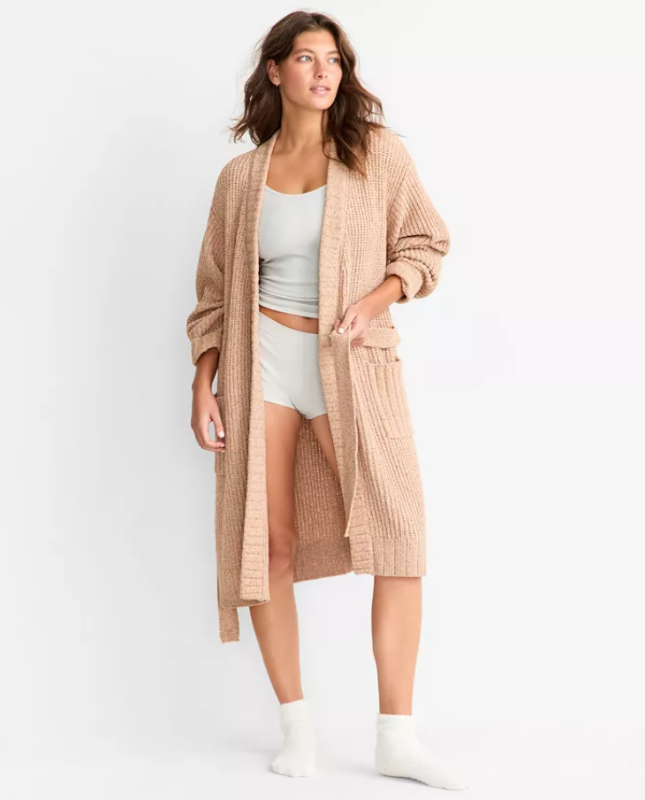 Photo 1 of State of Day Women's Long Sweater Knit Layering Robe  - Toasted Peanut - Size X-Small