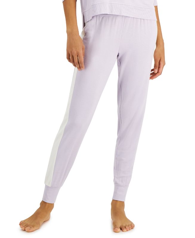 Photo 1 of Alfani Colorblocked Lounge Jogger Pants - Lavender Mist - Size Large