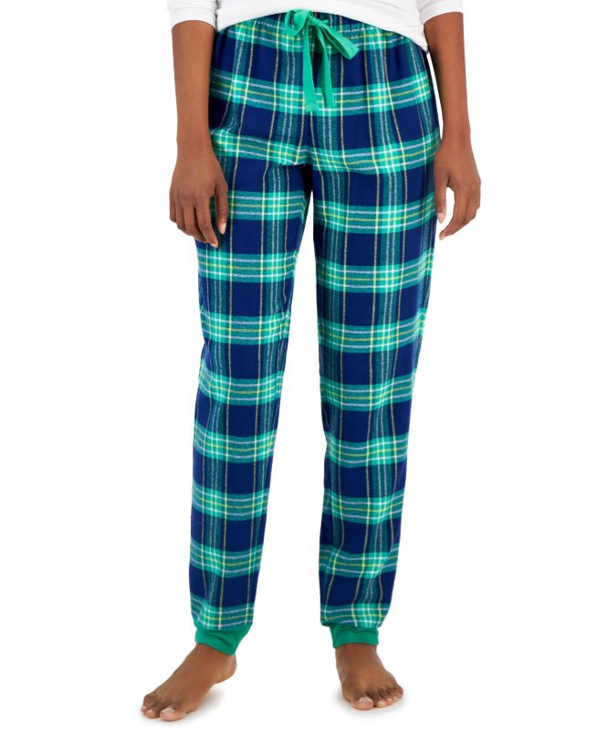 Photo 1 of Jenni Women’s Cotton Flannel Pajama Pants Green XX-Large