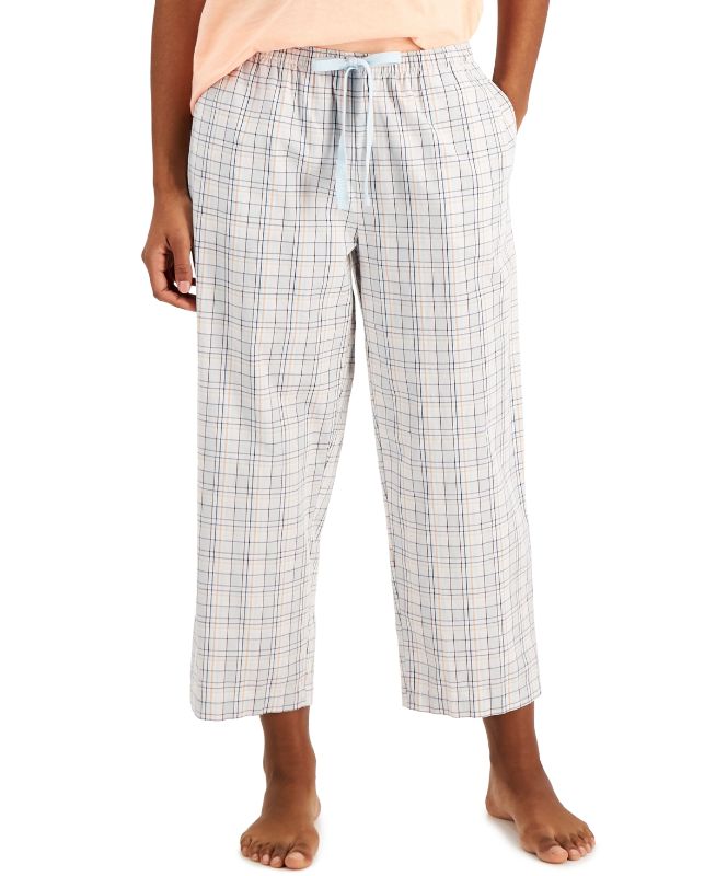 Photo 1 of Charter Club Cotton Cropped Woven Pajama Pants - Size X-Large