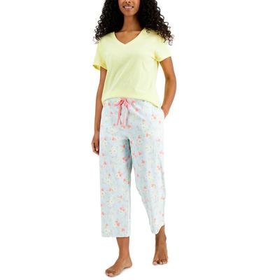 Photo 1 of Charter Club Women S Short Sleeve Everyday Cotton V-Neck Pajama T-Shirt (Pale Lemonade Size Medium)

T-SHIRT ONLY. PANTS NOT INCLUDED.