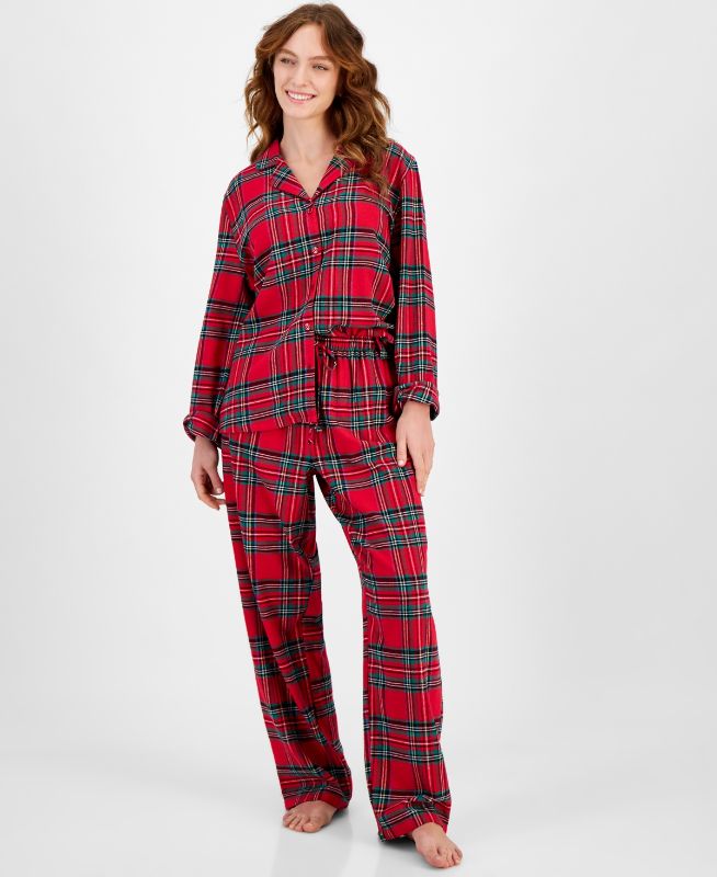 Photo 1 of Matching Family Pajamas Women's Brinkley Cotton Plaid Pajamas Set - Brinkley Plaid - Size XX-Large