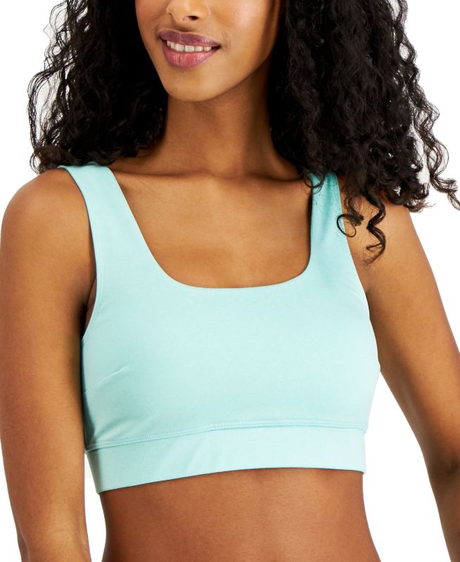 Photo 1 of Jenni Women's Square-Neck Bralette - Aqua Gloss - Medium