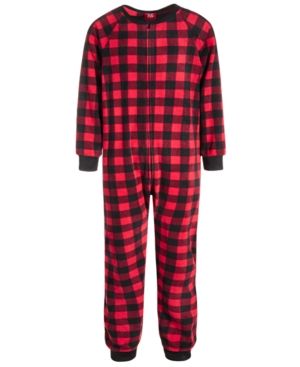 Photo 1 of Allbrand365 Designer Little & Big Kids Matching 1-Piece Red Check Printed Pajamas - Size 6-7