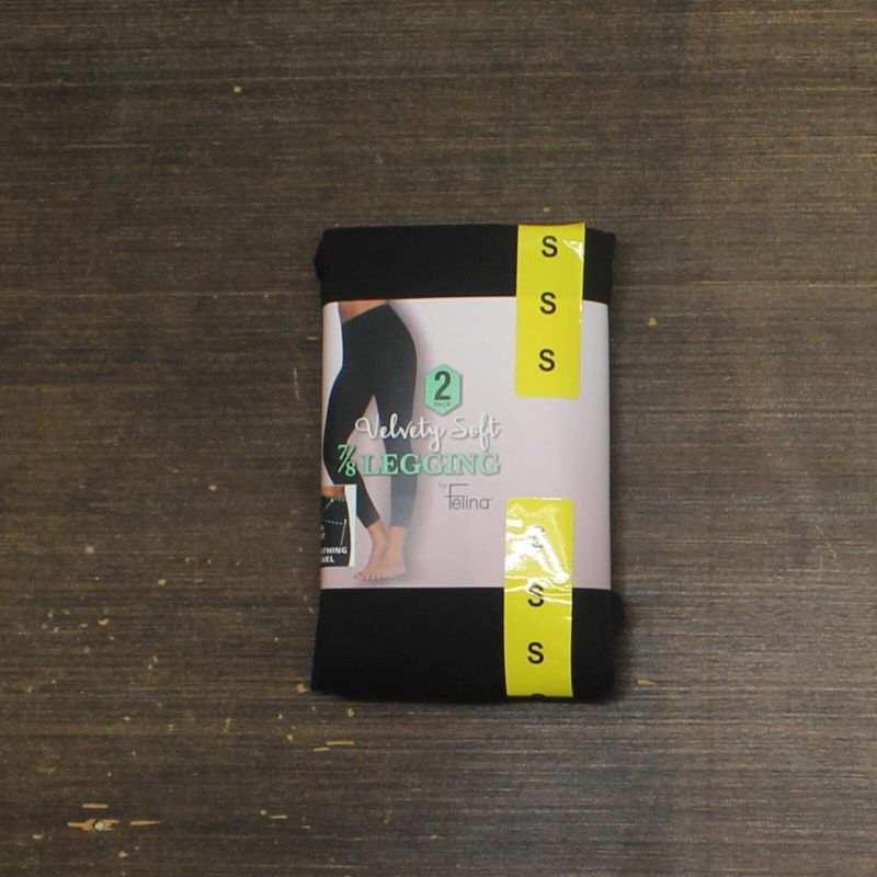 Photo 1 of Felina Women's 2-Pack Velvety Soft 7/8 Length Legging