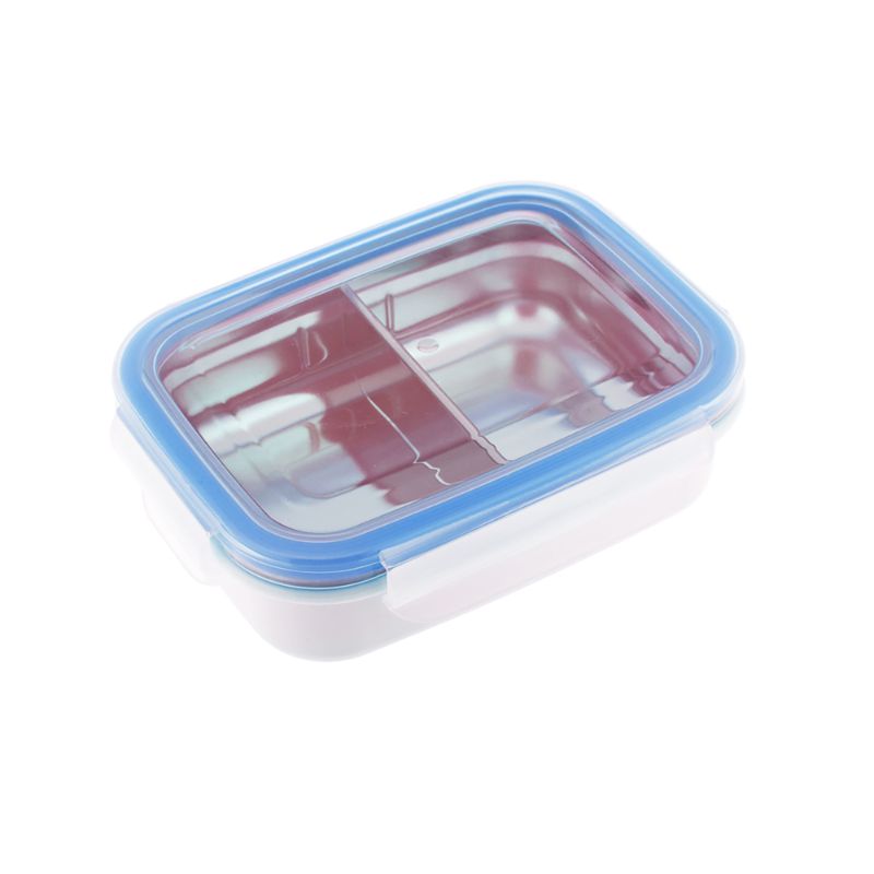 Photo 1 of Innobaby Keepin Fresh Air Tight Stainless Divided Bento Snack Box with Lid for Kids and Toddlers. BPA Free. Blue.