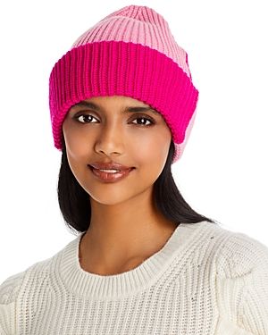 Photo 1 of Aqua Women's Color Block Beanie - Pink