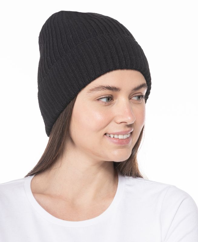 Photo 1 of Style & Co Women's Solid Cuffed Beanie - Black