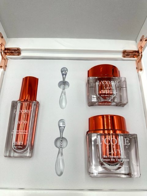 Photo 1 of Bio Thermal Complete Set Includes Bio Thermal Mask Cream and Serum Providing Gentle Heat Infused With neroli Oils for Detox At Home Treatment Healthy Flow Fights Acne Supports Collagen Production And Skin Cell Renewal New
