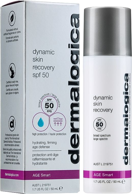 Photo 1 of Dermalogica Dynamic Skin Recovery SPF50, Anti-Aging Face Sunscreen Moisturizer, Medium-Weight Non-Greasy Broad Spectrum, 3.4 Fl Oz