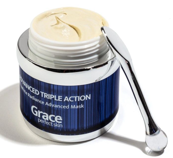 Photo 1 of Triple Action White Radiance Advanced Mask Supreme Anti Aging Tighten Brighten and Uplift Skin Collagen and Vitamin C Refresh and Revitalize Skin Reduce Redness Stimulates Production New