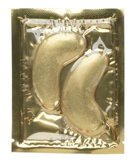 Photo 1 of 24K Gold Infused Facial Eye and Face Mask Set Includes Nano Gold Collagen Hyaluronic Acid Green Tea 24k Gold Dust Quickly Absorbed by Skin Delivering Brightening Moisturizing and Pore Tightening Results Glowing Complexion Reduce Redness Fight Premature Ag