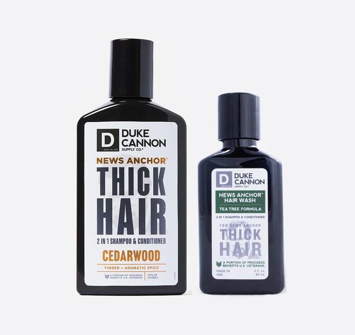 Photo 1 of Duke Cannon 3oz 2 in 1 Shampoo & Conditioner Tea Tree  & 10oz 2 in 1 Cedarwood Shampoo & Conditioner New 