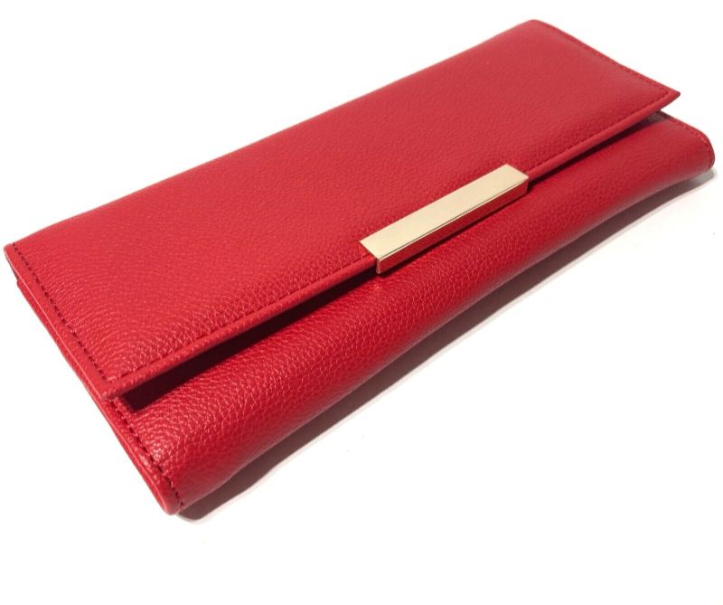 Photo 1 of R.h. Macy & Co. Red pebble Travel Jewelry Wallet Case 8.5" Vegan L