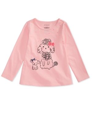 Photo 1 of First Impressions Baby Girls Poodles-Print Cotton T-Shirt,  Pink 24 Months