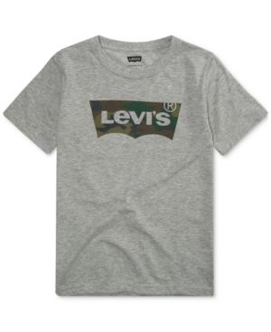 Photo 1 of SIZE XL Levi's Big Boys Camo Batwing Logo-Print T-Shirt