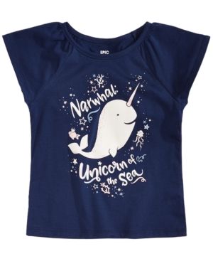 Photo 1 of SIZE 2T Epic Threads Toddler Girls Narwhale Graphic T-Shirt,