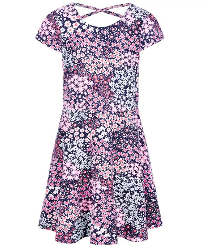 Photo 1 of SIZE 2T EPIC THREADS Super Soft Toddler Girls Floral-Print Criss-Cross Dress