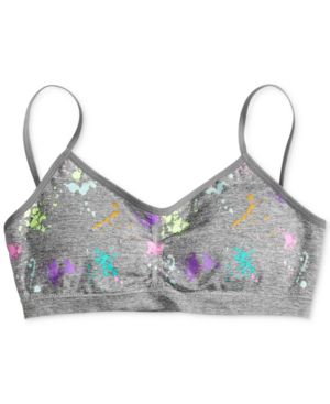 Photo 1 of SIZE S Maidenform Splatter-Print Seamless Crop Bra, Little Girls 