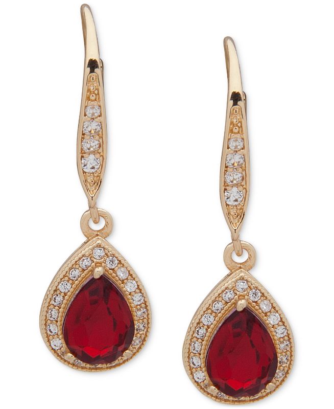 Photo 1 of Anne Klein Stone Pear Drop Earrings