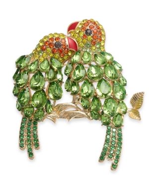Photo 1 of Charter Club Gold-Tone Multi-Stone Parrot Pin