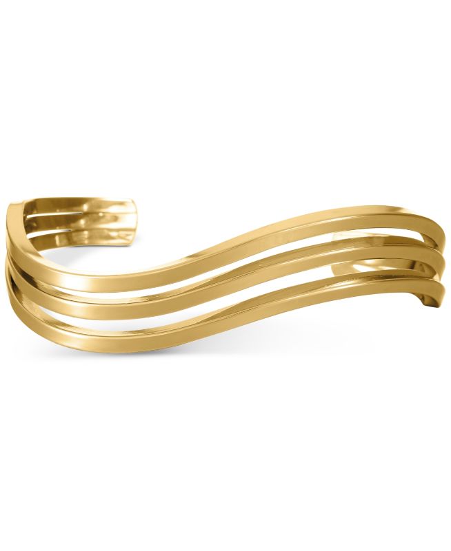 Photo 1 of Alfani Gold-Tone Wavy Three Row Bangle Bracelet,