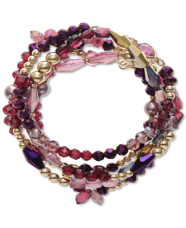 Photo 1 of Style & Co Gold-Tone 4-Pc. Set Multi-Bead Stretch Bracelets