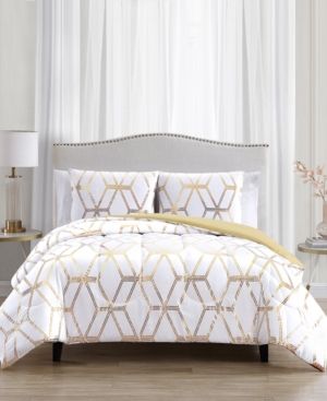 Photo 1 of Favo 2-Pc. Reversible Twin Comforter Set Bedding