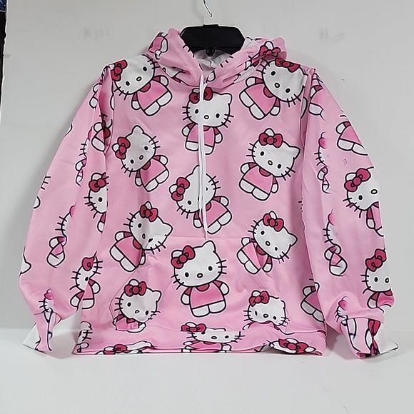 Photo 2 of HELLO KITTY GIRL HOODIE PINK SIZE 140 (8-10 YEARS OLD)