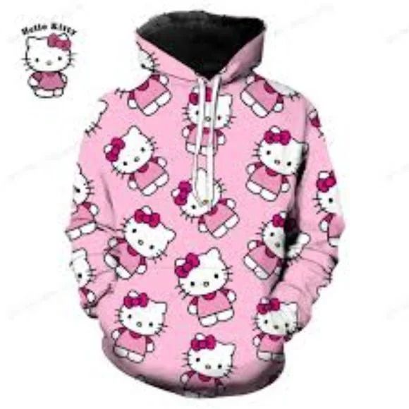 Photo 1 of HELLO KITTY GIRL HOODIE PINK SIZE 140 (8-10 YEARS OLD)