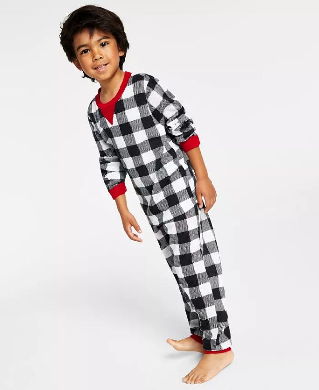 Photo 1 of KIDS L (10-12) Matching Thermal Waffle Buffalo Check 2 PIEC Kids Pajama set 