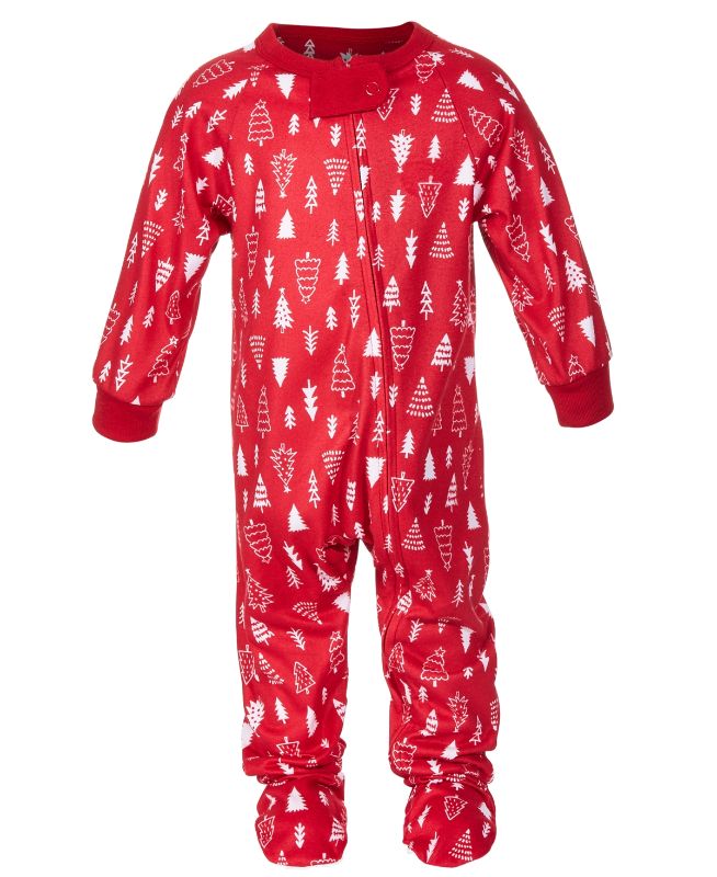 Photo 1 of SIZE 18 M Family Pajamas Baby Matching Merry Trees Footed Pajama