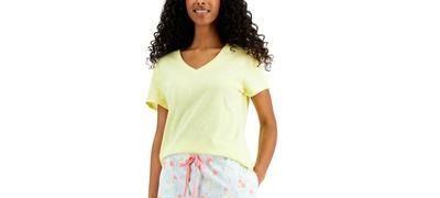 Photo 1 of SIZE PLUS XXL Charter Club Everyday Cotton V-Neck Pajama T-Shirt, Cotton/polyester