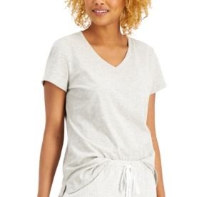 Photo 1 of SIZE S Charter Club Everyday Cotton V-Neck Pajama T-Shirt, Cotton/polyester