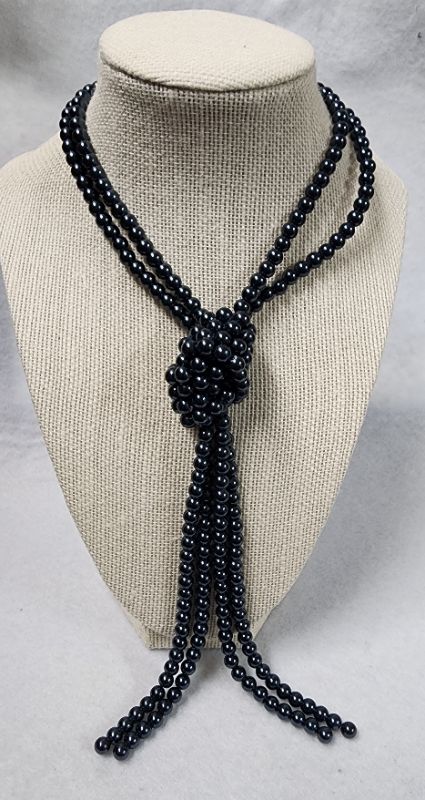 Photo 1 of CHARTER CLUB WOMEN'S NAVY FAUX PEARL LONG NECKLACE