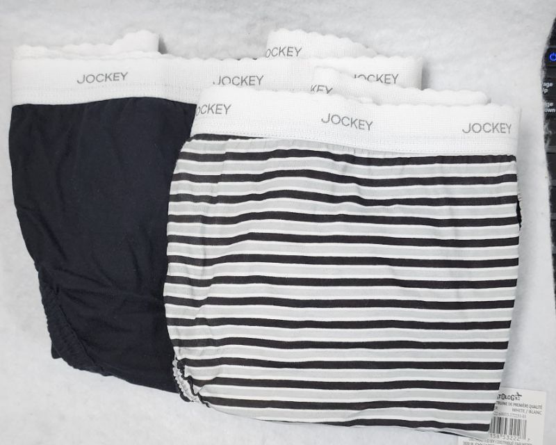 Photo 1 of Jockey Women's Underwear Plus Size Classic French Cut - 2 Pack 9 Plus Grey Heather/Simple Stripe/Black