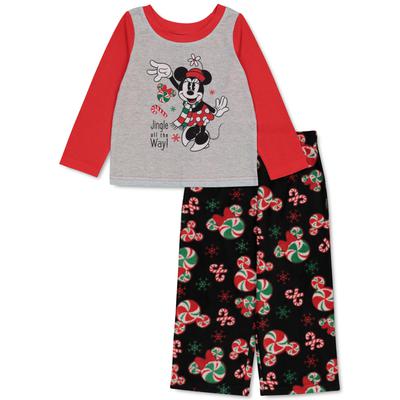 Photo 1 of SIZE 2T Girls Minnie Mouse Holiday Family Pajama Set