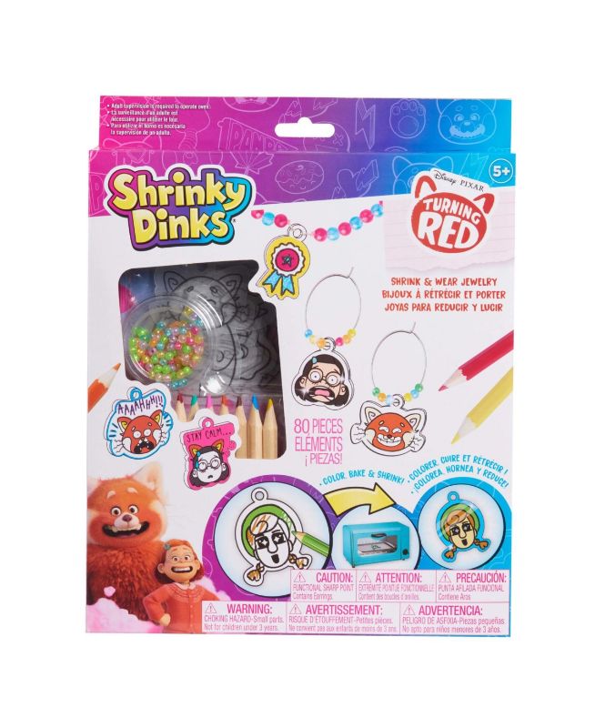 Photo 1 of Disney / Pixar Turning Red Shrinky Dinks Shrink & Wear Jewelry Kit (80 Pieces)