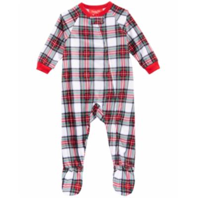 Photo 1 of SIZE 18 MONTHS Matching Baby Stewart Plaid Footed Family Pajamas, PLAID