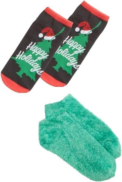 Photo 1 of Hue 2-Pk. Footsie Socks Gift Box, Naught and Nice