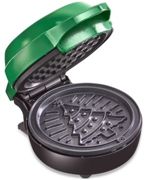 Photo 1 of Bella Mini Waffle Maker, Christmas Tree Green