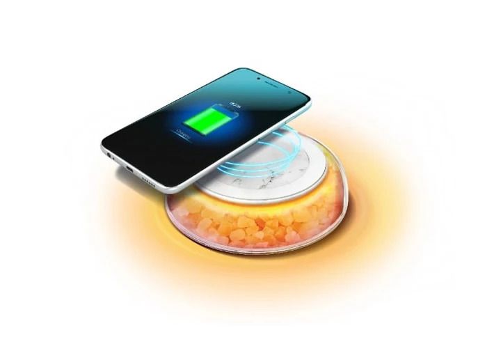 Photo 1 of Lomi Restful Light Wireless Charging Pad With Himalayan Salt. Innovative technology lets you charge your smart phone and Qi-compatible device without the hassle of wires