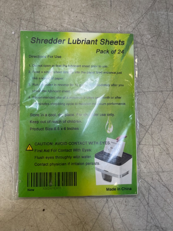 Photo 2 of NC Paper Shredder Lubricant Sheets Shredder Oil Sheet for Blades Pack of 24